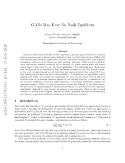 GANs May Have No Nash Equilibria