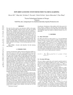 Few-shot acoustic event detection via meta-learning