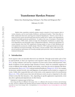 Transformer Hawkes Process