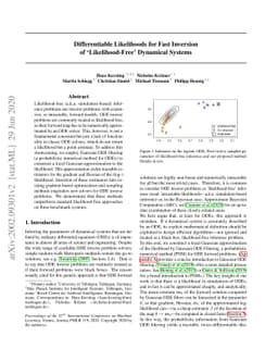 Differentiable Likelihoods for Fast Inversion of 'Likelihood-Free'
  Dynamical Systems