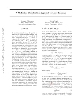 A Multiclass Classification Approach to Label Ranking
