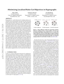 Minimizing Localized Ratio Cut Objectives in Hypergraphs
