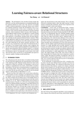 Learning Fairness-aware Relational Structures