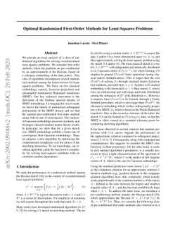 Optimal Randomized First-Order Methods for Least-Squares Problems