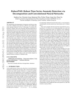 RobustTAD: Robust Time Series Anomaly Detection via Decomposition and
  Convolutional Neural Networks