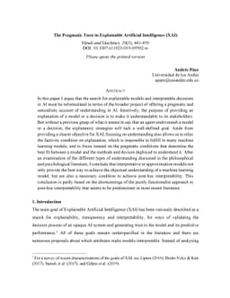 The Pragmatic Turn in Explainable Artificial Intelligence (XAI)