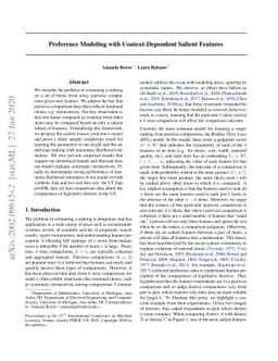 Preference Modeling with Context-Dependent Salient Features