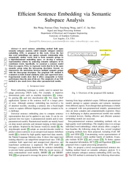 Efficient Sentence Embedding via Semantic Subspace Analysis