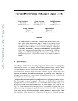 Fair and Decentralized Exchange of Digital Goods
