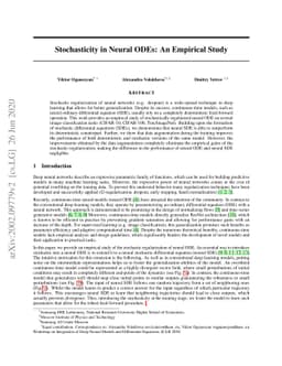 Stochasticity in Neural ODEs: An Empirical Study