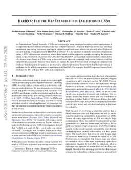 HarDNN: Feature Map Vulnerability Evaluation in CNNs