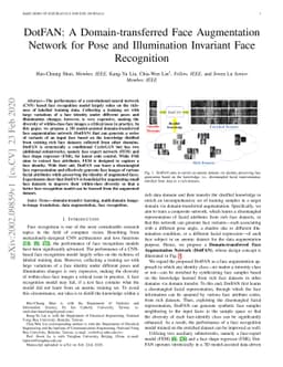 DotFAN: A Domain-transferred Face Augmentation Network for Pose and
  Illumination Invariant Face Recognition