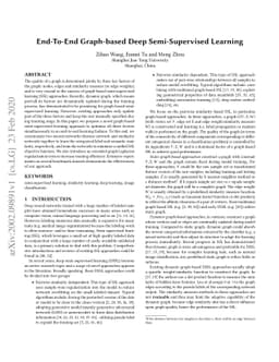 End-To-End Graph-based Deep Semi-Supervised Learning
