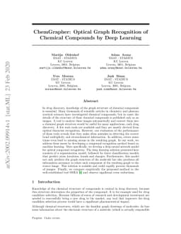 ChemGrapher: Optical Graph Recognition of Chemical Compounds by Deep
  Learning