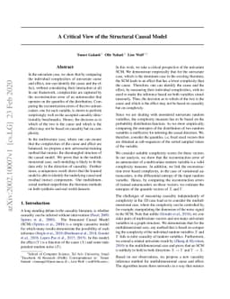 A Critical View of the Structural Causal Model