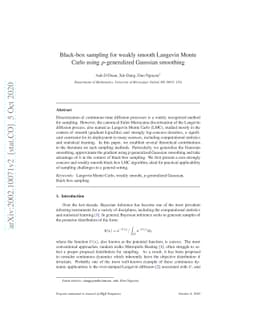 Black-box sampling for weakly smooth Langevin Monte Carlo using
  p-generalized Gaussian smoothing