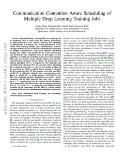 Communication Contention Aware Scheduling of Multiple Deep Learning
  Training Jobs
