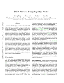 3DSSD: Point-based 3D Single Stage Object Detector