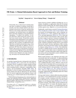 FR-Train: A Mutual Information-Based Approach to Fair and Robust
  Training