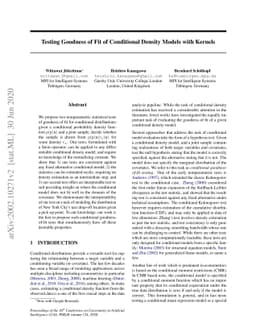 Testing Goodness of Fit of Conditional Density Models with Kernels