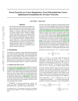 Neural Networks are Convex Regularizers: Exact Polynomial-time Convex
  Optimization Formulations for Two-layer Networks