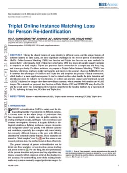 Triplet Online Instance Matching Loss for Person Re-identification