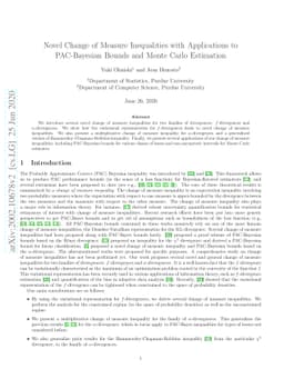 Novel Change of Measure Inequalities with Applications to PAC-Bayesian
  Bounds and Monte Carlo Estimation
