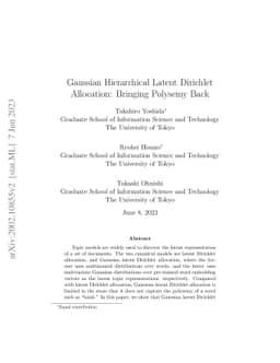 Gaussian Hierarchical Latent Dirichlet Allocation: Bringing Polysemy
  Back
