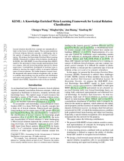 KEML: A Knowledge-Enriched Meta-Learning Framework for Lexical Relation
  Classification