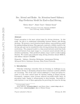 See, Attend and Brake: An Attention-based Saliency Map Prediction Model
  for End-to-End Driving