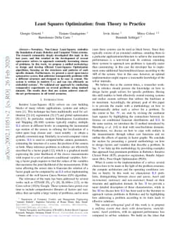 Least Squares Optimization: from Theory to Practice