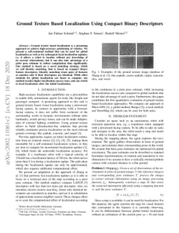 Ground Texture Based Localization Using Compact Binary Descriptors
