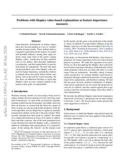 Problems with Shapley-value-based explanations as feature importance
  measures