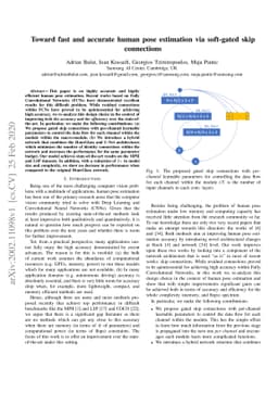 Toward fast and accurate human pose estimation via soft-gated skip
  connections