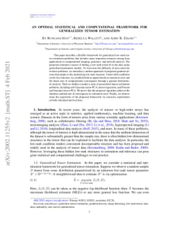 An Optimal Statistical and Computational Framework for Generalized
  Tensor Estimation