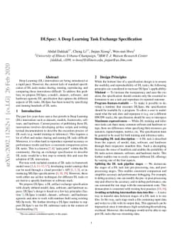 DLSpec: A Deep Learning Task Exchange Specification