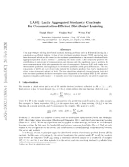 LASG: Lazily Aggregated Stochastic Gradients for Communication-Efficient
  Distributed Learning