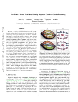 PuzzleNet: Scene Text Detection by Segment Context Graph Learning