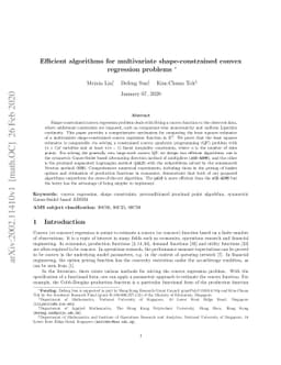 Efficient algorithms for multivariate shape-constrained convex
  regression problems