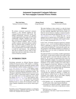 Automated Augmented Conjugate Inference for Non-conjugate Gaussian
  Process Models