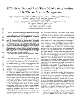 RTMobile: Beyond Real-Time Mobile Acceleration of RNNs for Speech
  Recognition