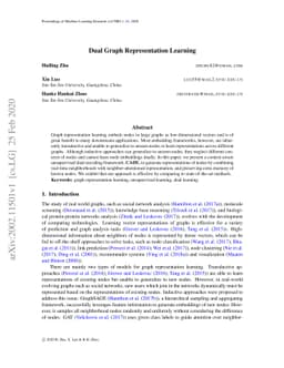Dual Graph Representation Learning