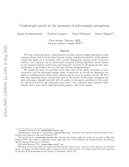 Contextual Search in the Presence of Adversarial Corruptions