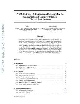 Profile Entropy: A Fundamental Measure for the Learnability and
  Compressibility of Discrete Distributions