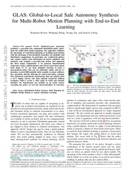 GLAS: Global-to-Local Safe Autonomy Synthesis for Multi-Robot Motion
  Planning with End-to-End Learning