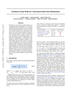 Stochastic Frank-Wolfe for Constrained Finite-Sum Minimization