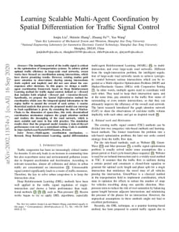 Learning Scalable Multi-Agent Coordination by Spatial Differentiation
  for Traffic Signal Control