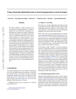 Using a thousand optimization tasks to learn hyperparameter search
  strategies