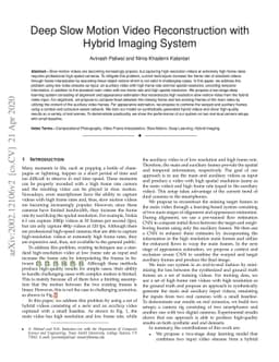 Deep Slow Motion Video Reconstruction with Hybrid Imaging System