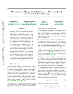Optimization of Graph Total Variation via Active-Set-based Combinatorial
  Reconditioning